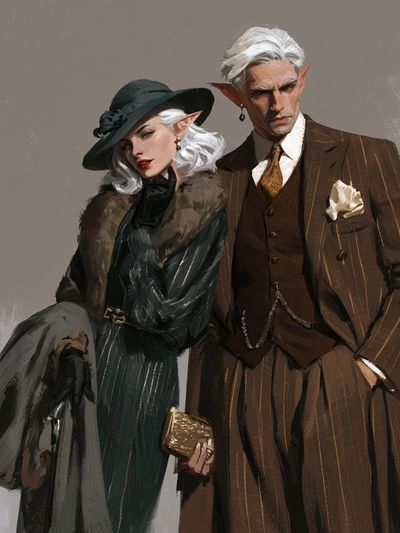 Elven Fashion Portrait Poster. poster