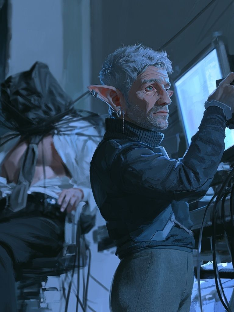 Elf Technician Digital Art Print. poster detail