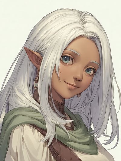Elf Portrait Illustration Poster. poster print