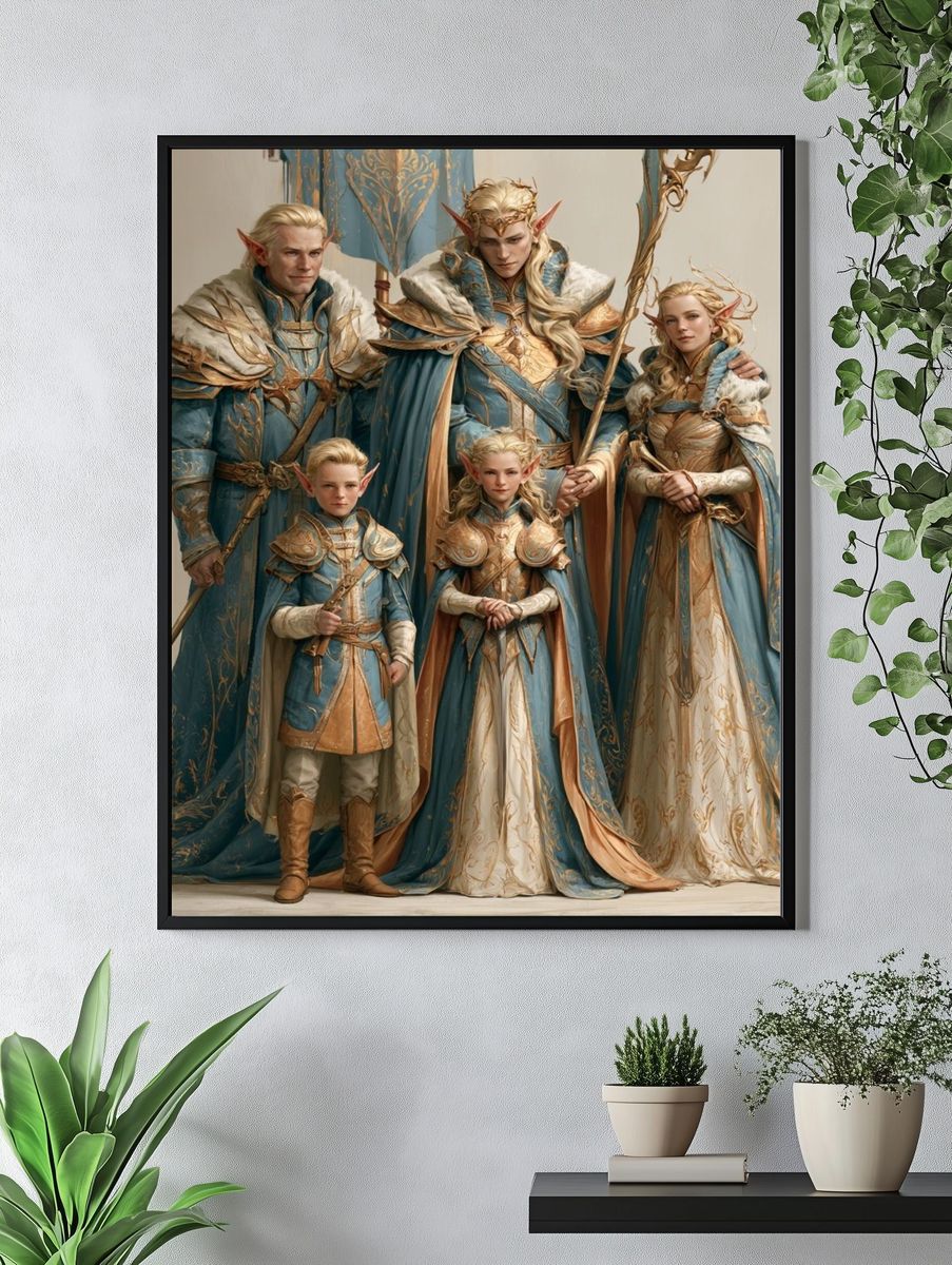 Elven Royal Family Fantasy Print. — room view 4