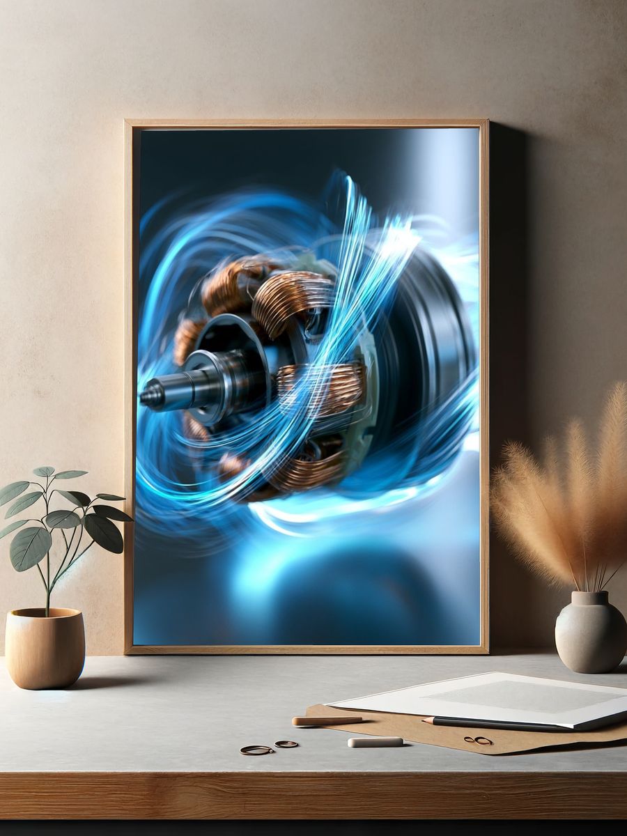 Electric Motor Motion Poster. — room view 2