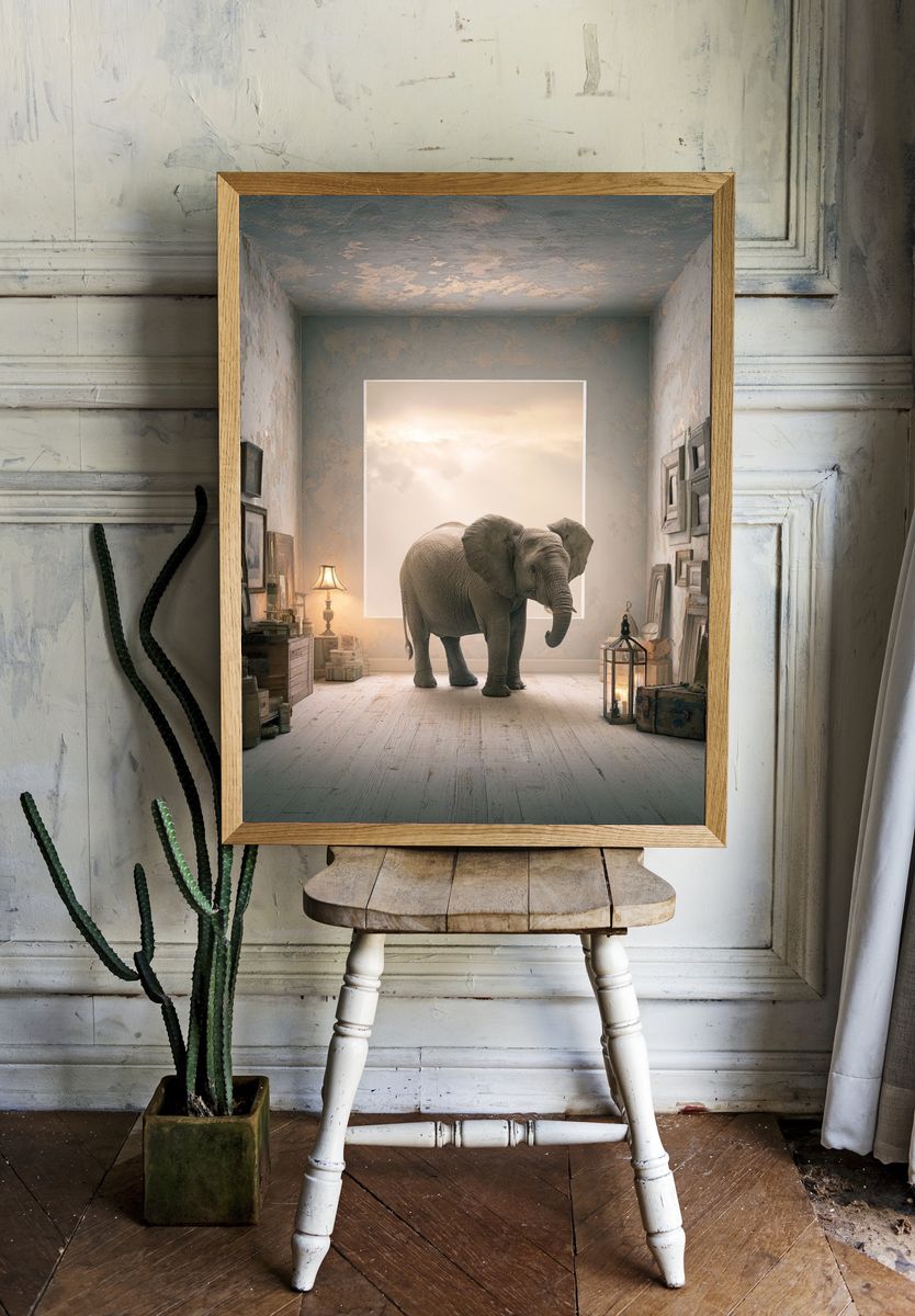Elephant Dream Room Illustration Poster. room preview