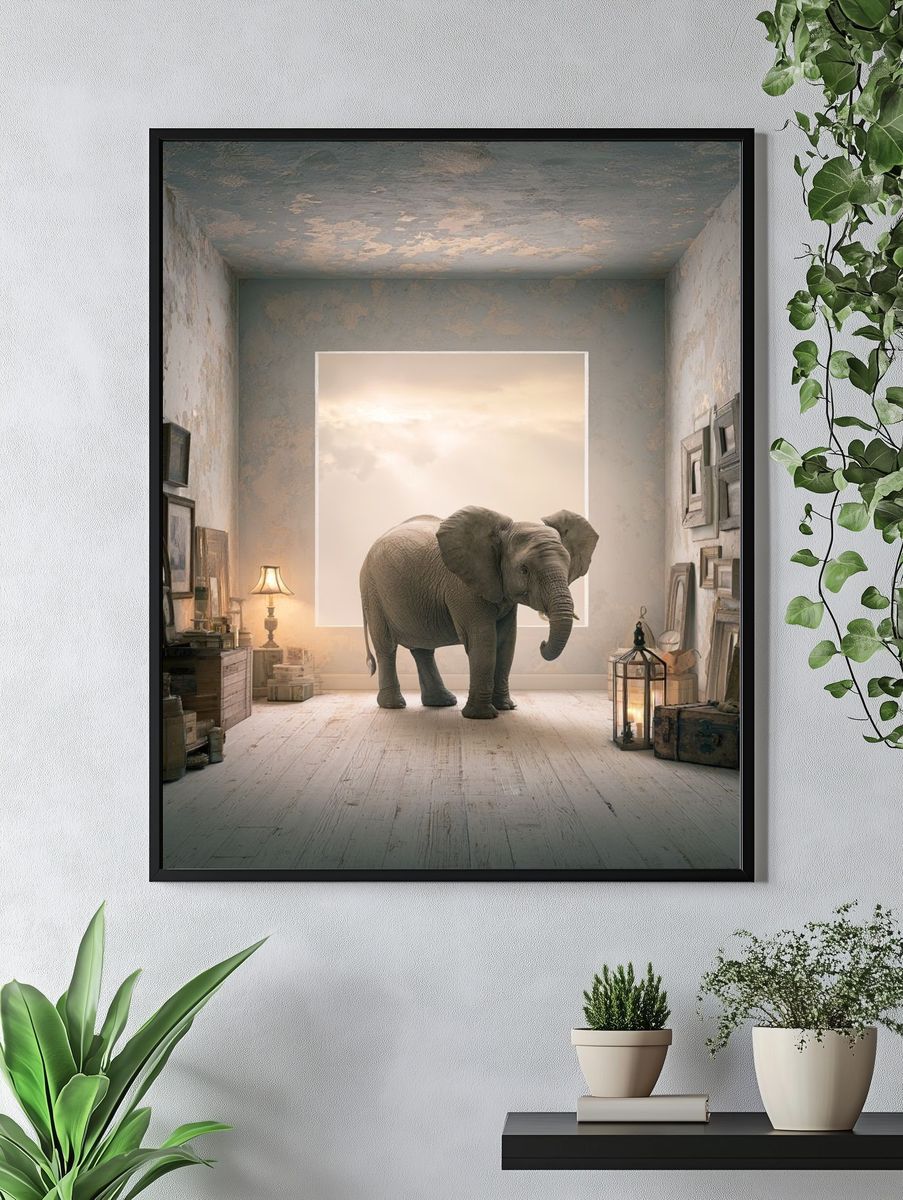 Elephant Dream Room Illustration Poster. — room view 4