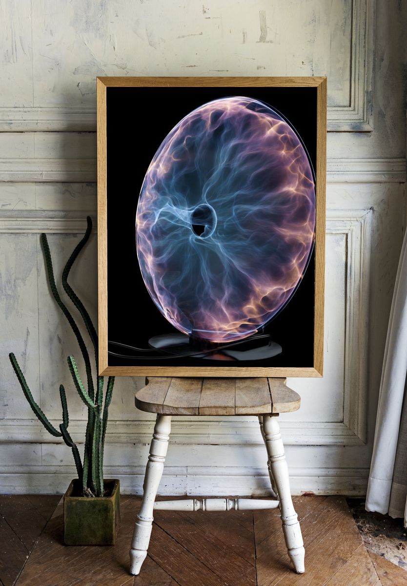 Electric Plasma Sphere Poster. — room view 1
