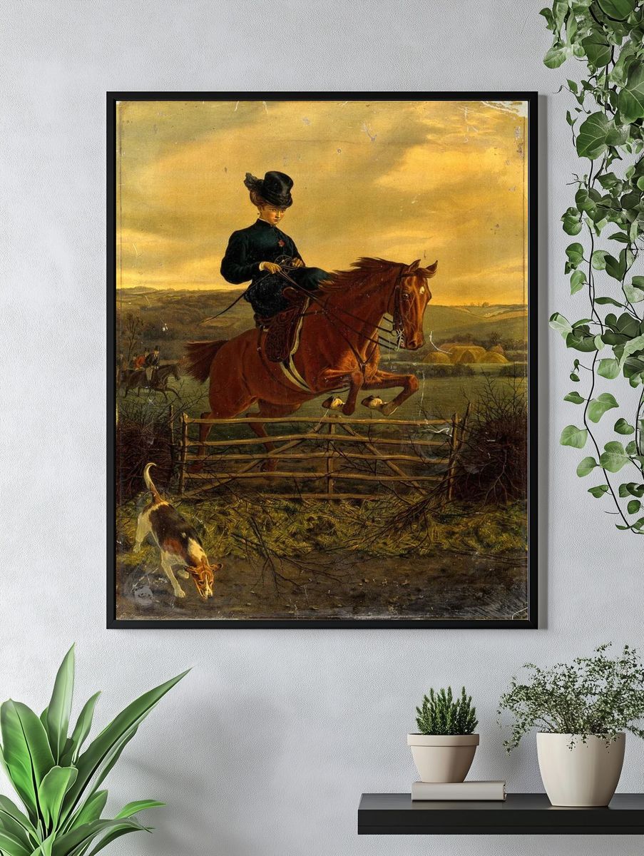 Equestrian Rider Jumping — Fine Art Print. — room view 4