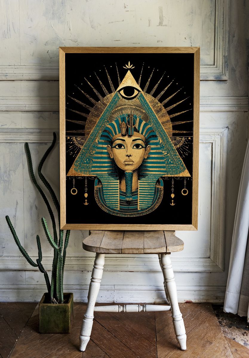 Egyptian Queen — Illustration Print. — room view 1