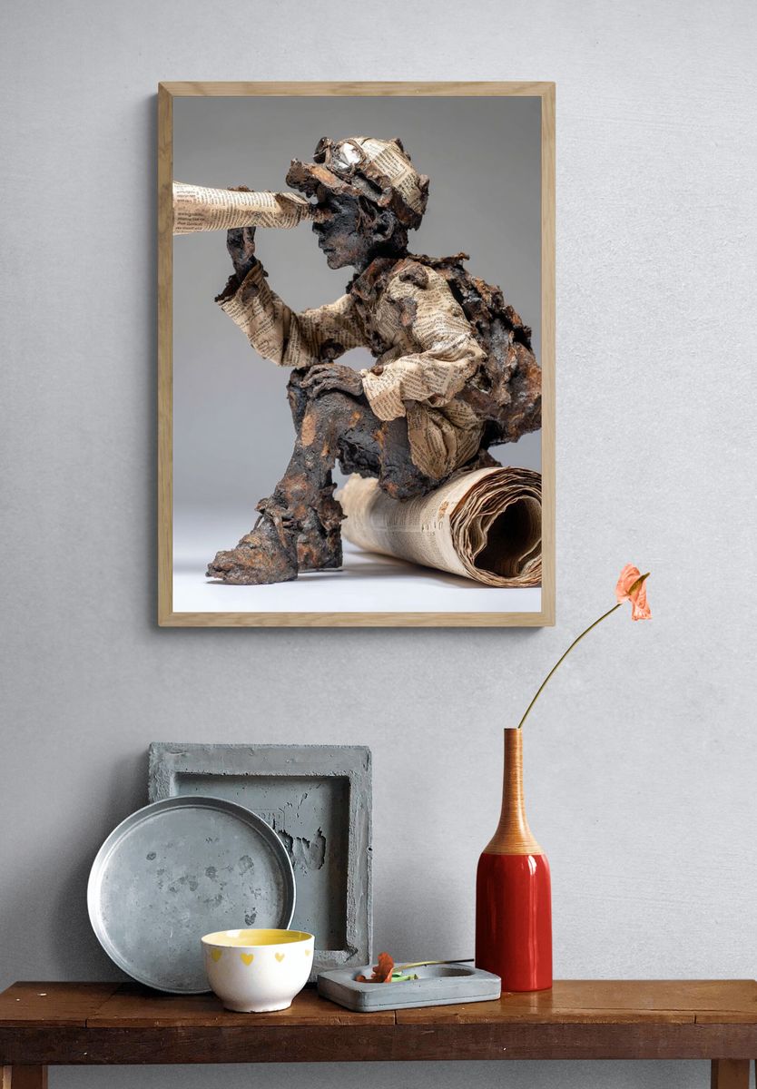 Explorer Sculpture — Fine Art Print. — room view 3