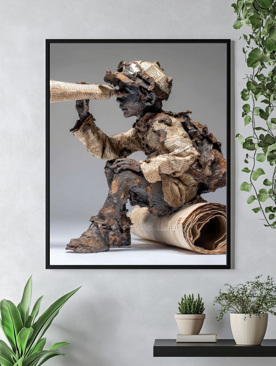 Explorer Sculpture — Fine Art Print. — room view 4