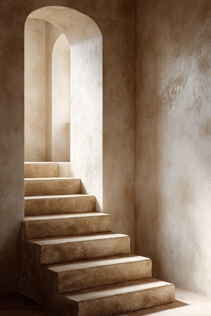Elegant Staircase — Minimalist Print. poster detail