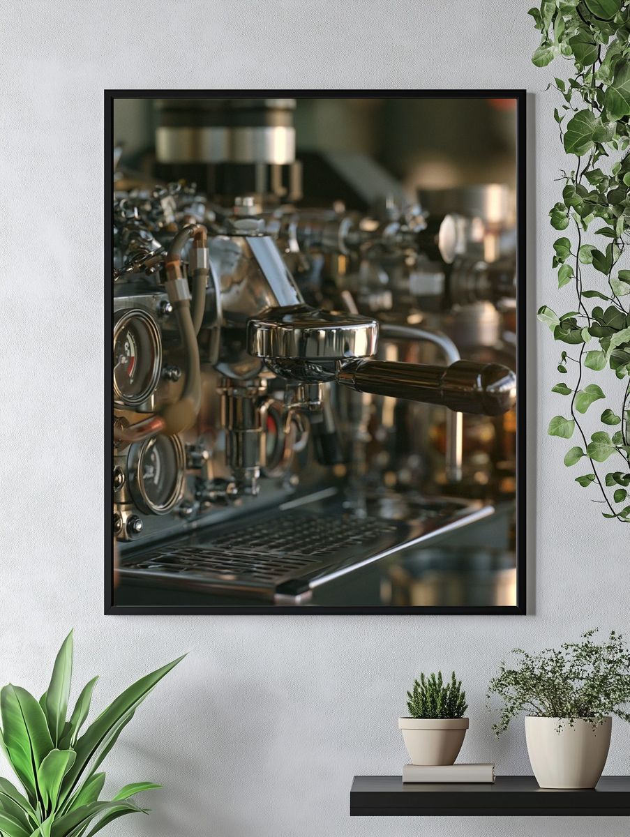 Espresso Machine Photography Poster. — room view 4