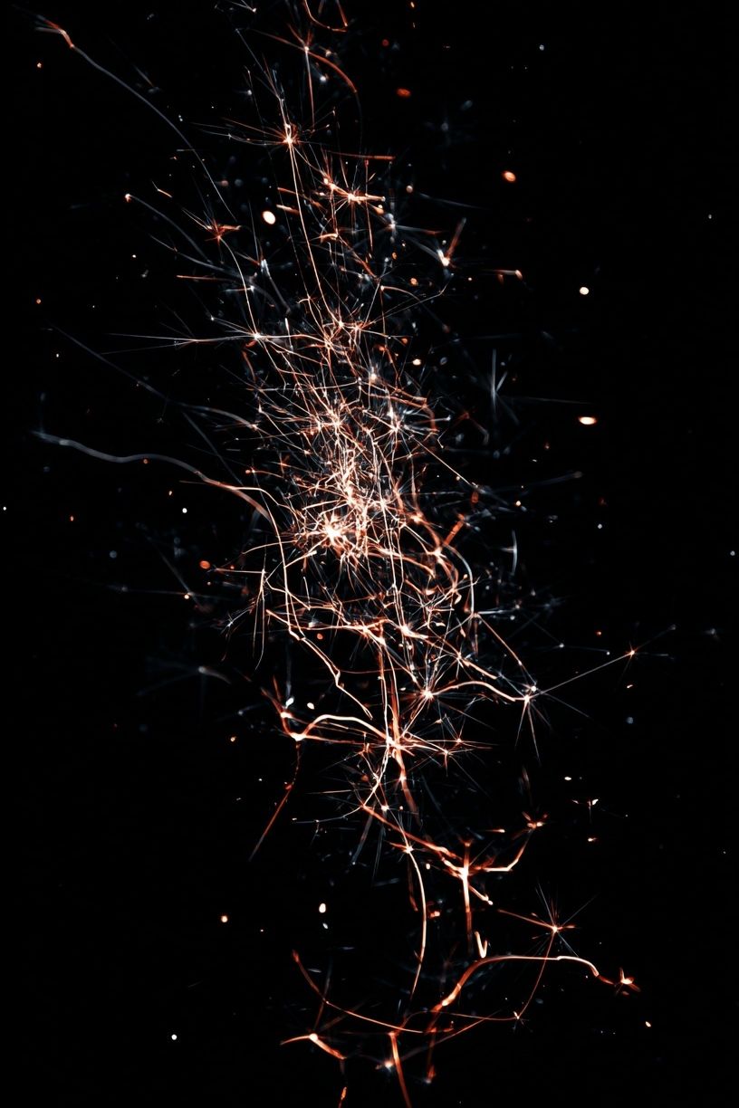 Electric Sparks — Abstract Print. poster — abstract art