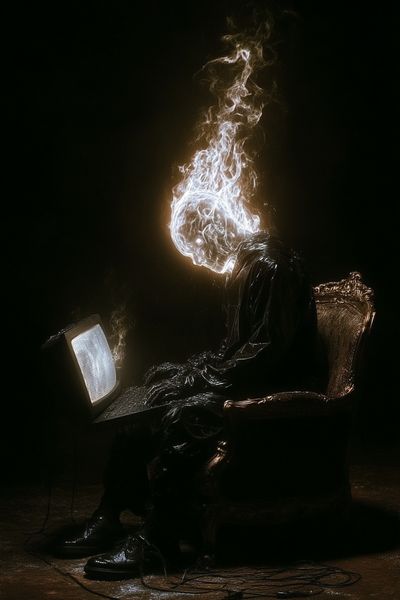 Ethereal Head — Surrealism Print. poster print