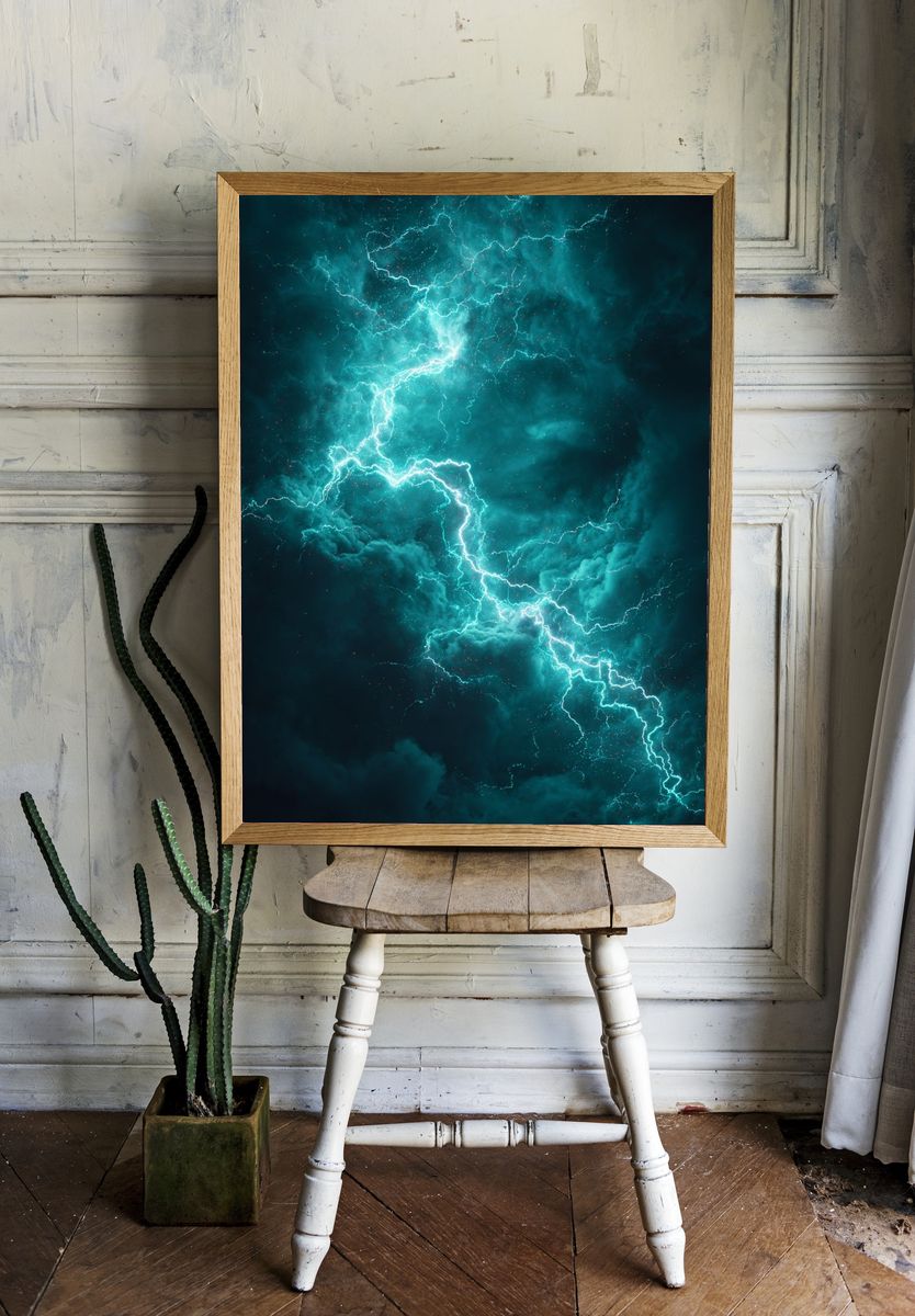 Electric Storm — Fine Art Print. — room view 1