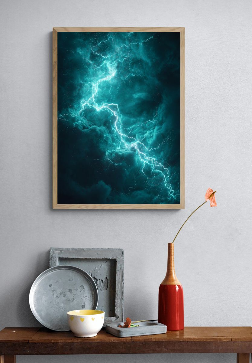Electric Storm — Fine Art Print. — room view 3