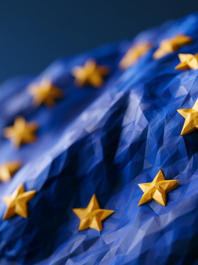European Stars Blue Abstract Poster. poster — illustration art