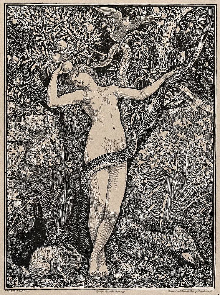 Eve in the Garden — Fine Art Print. poster — fine-art art