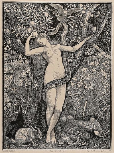 Eve in the Garden — Fine Art Print. poster print
