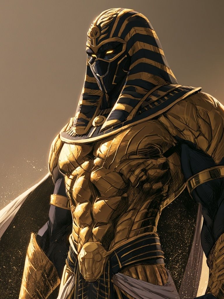 Egyptian Warrior Illustration Poster. poster detail