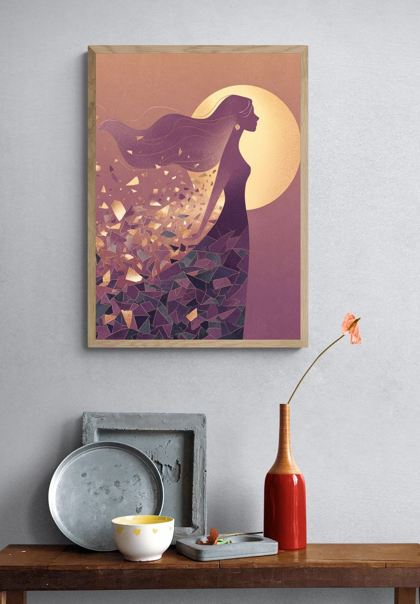 Ethereal Woman — Illustration Print. — room view 3