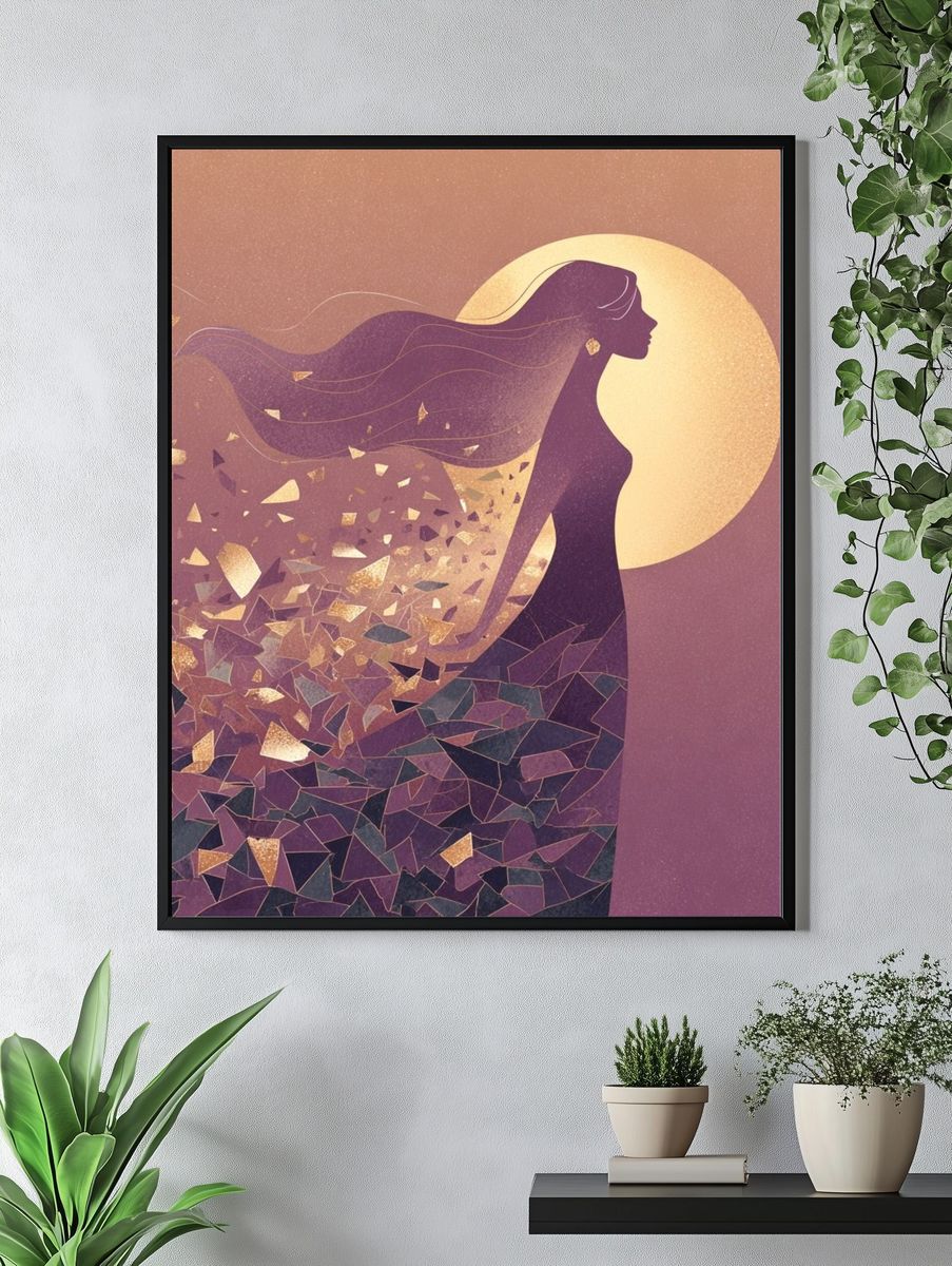 Ethereal Woman — Illustration Print. — room view 4