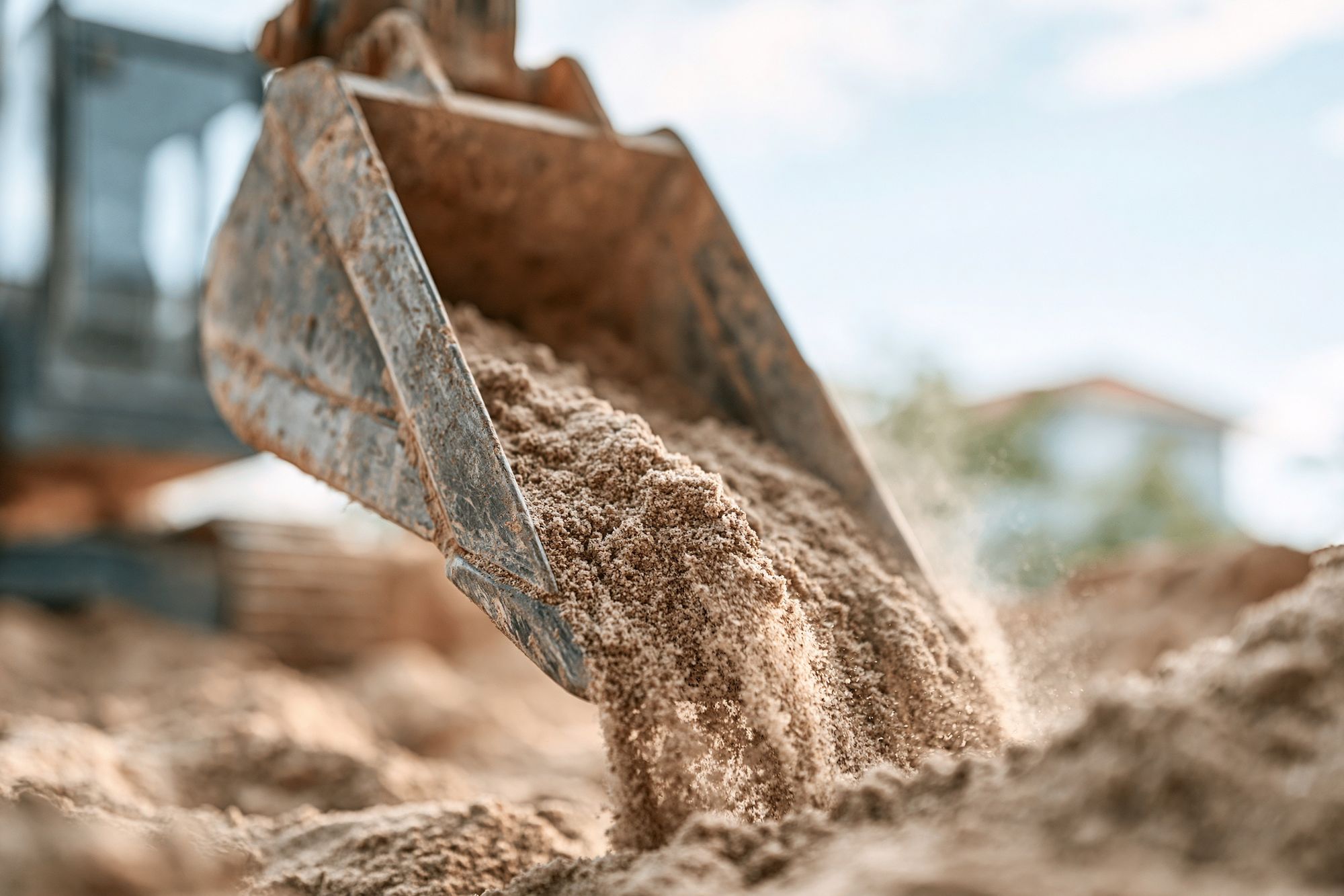 Excavator Bucket Earthmoving Photography Poster. poster detail