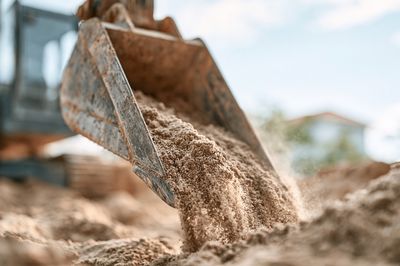 Excavator Bucket Earthmoving Photography Poster.