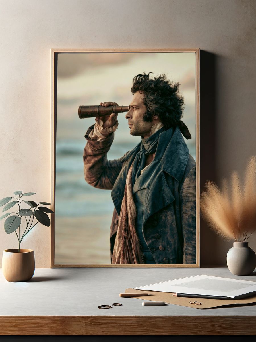 Seaside Explorer Portrait Print. — room view 2