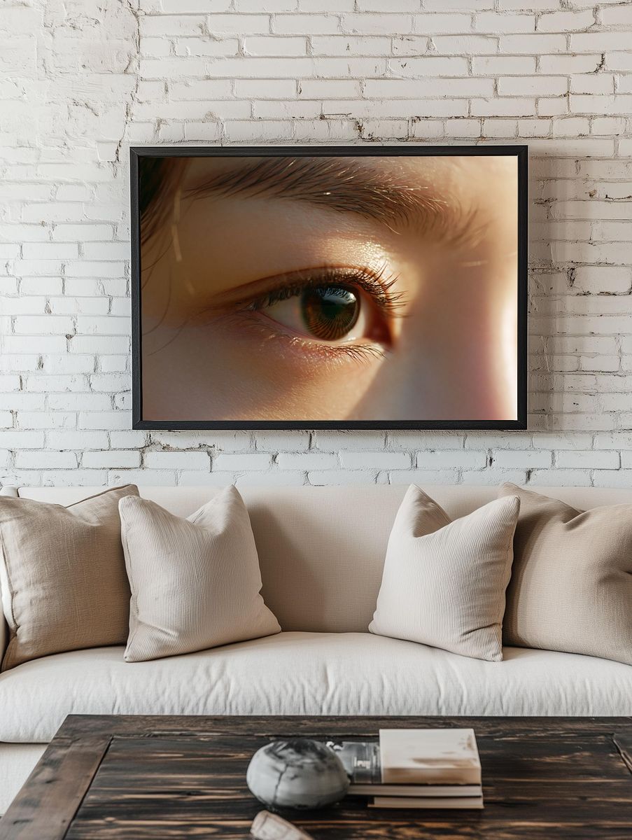 Close-Up Eye Photography Poster. room preview