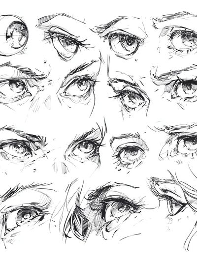 Expressive Eyes Sketch Poster.