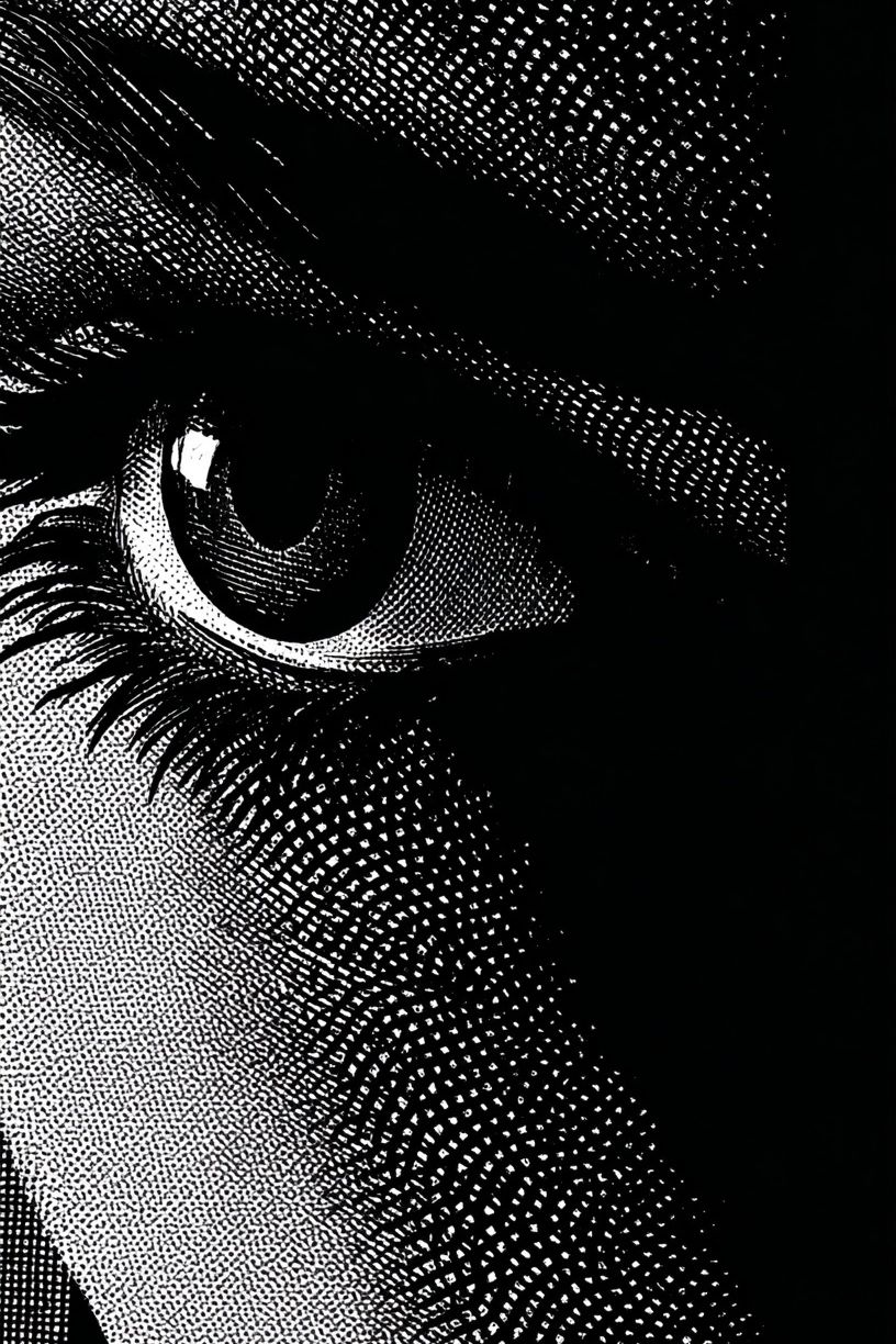 Intriguing Eye — Black-White Print. poster detail