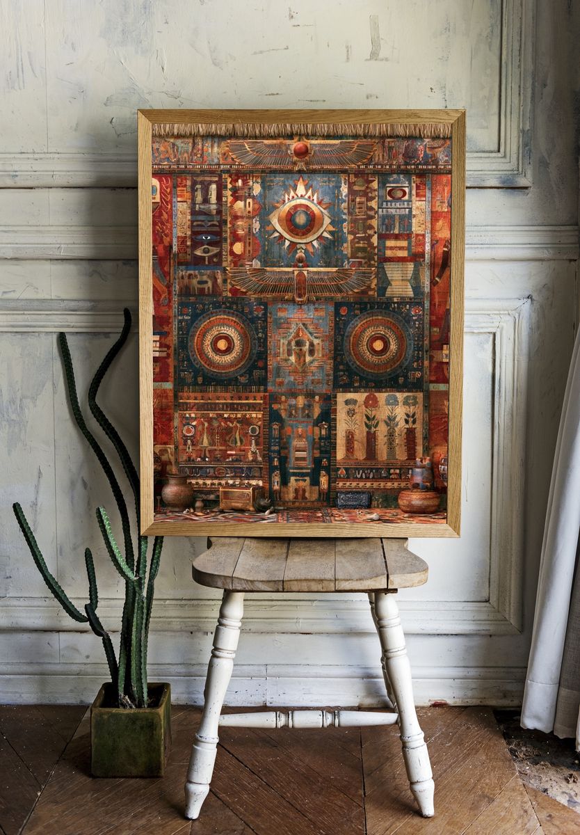 Egyptian Eye Tapestry Poster. room preview