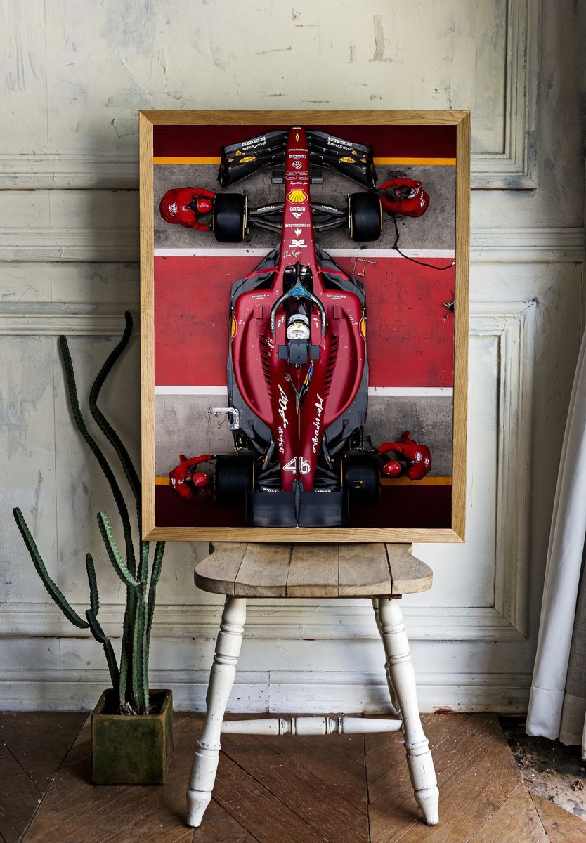 Ferrari F1 Car — Motorsport Poster room preview