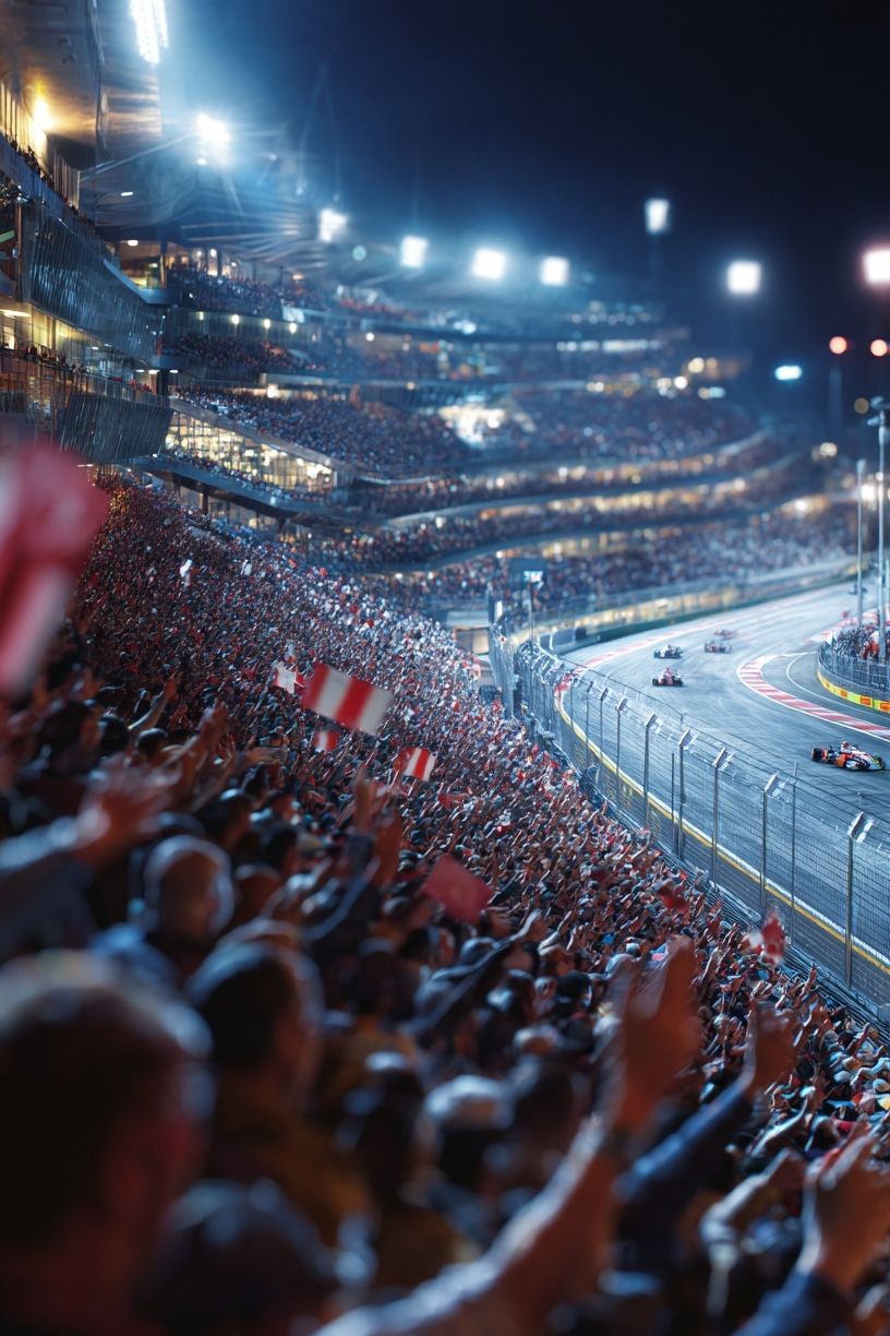 Formula 1 Night Race Poster. poster — sport art