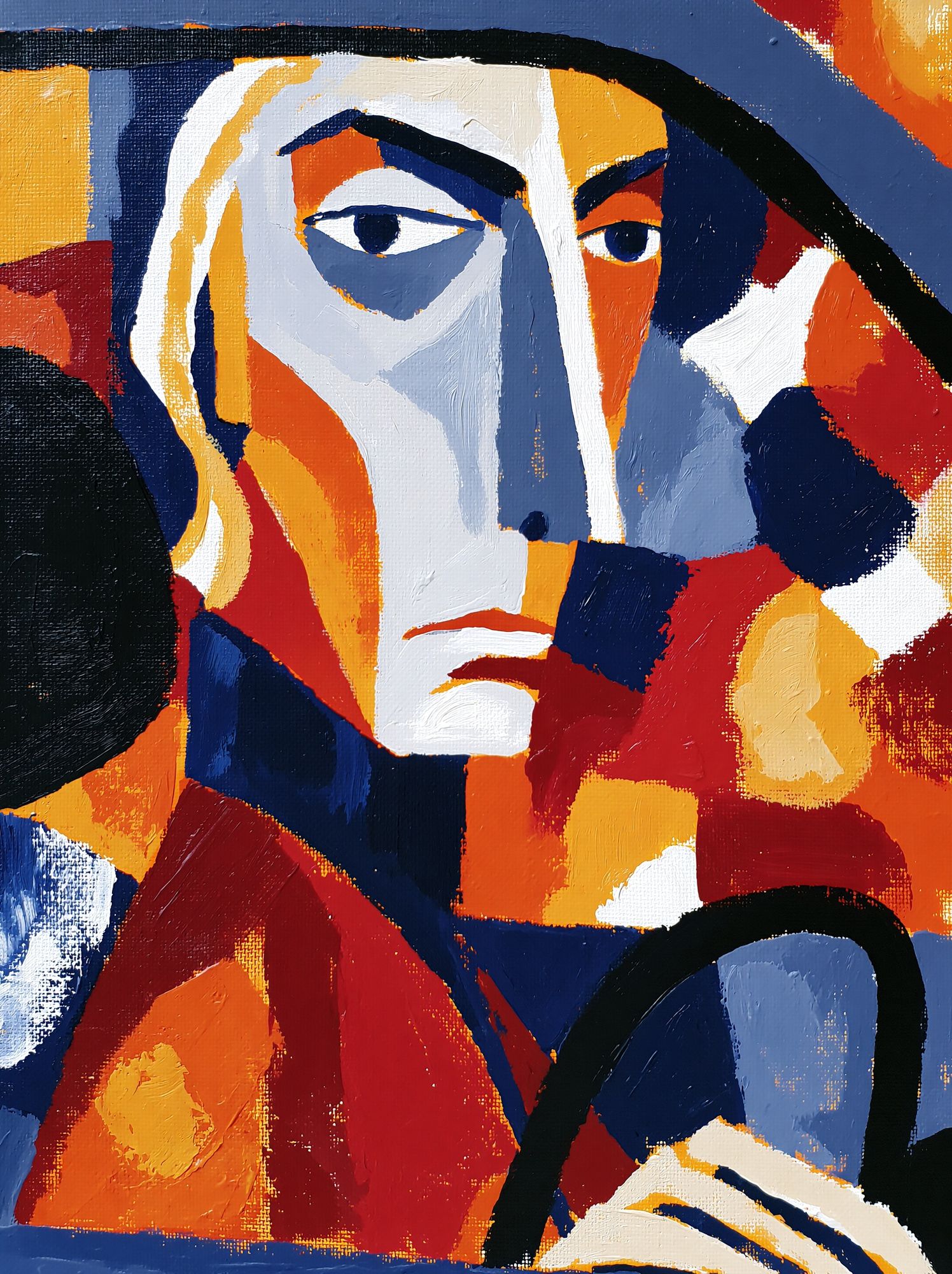 Abstract Face Cubist Poster. poster detail