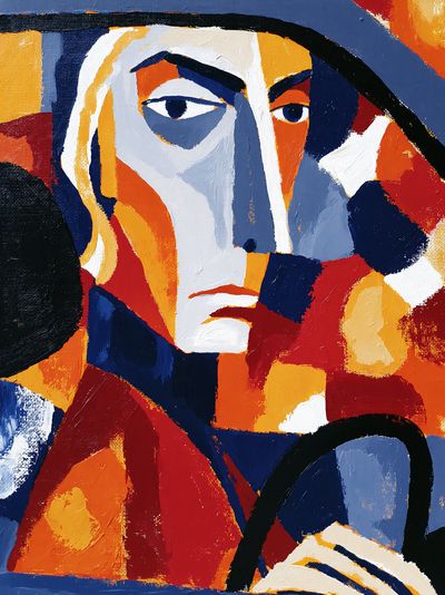 Abstract Face Cubist Poster.