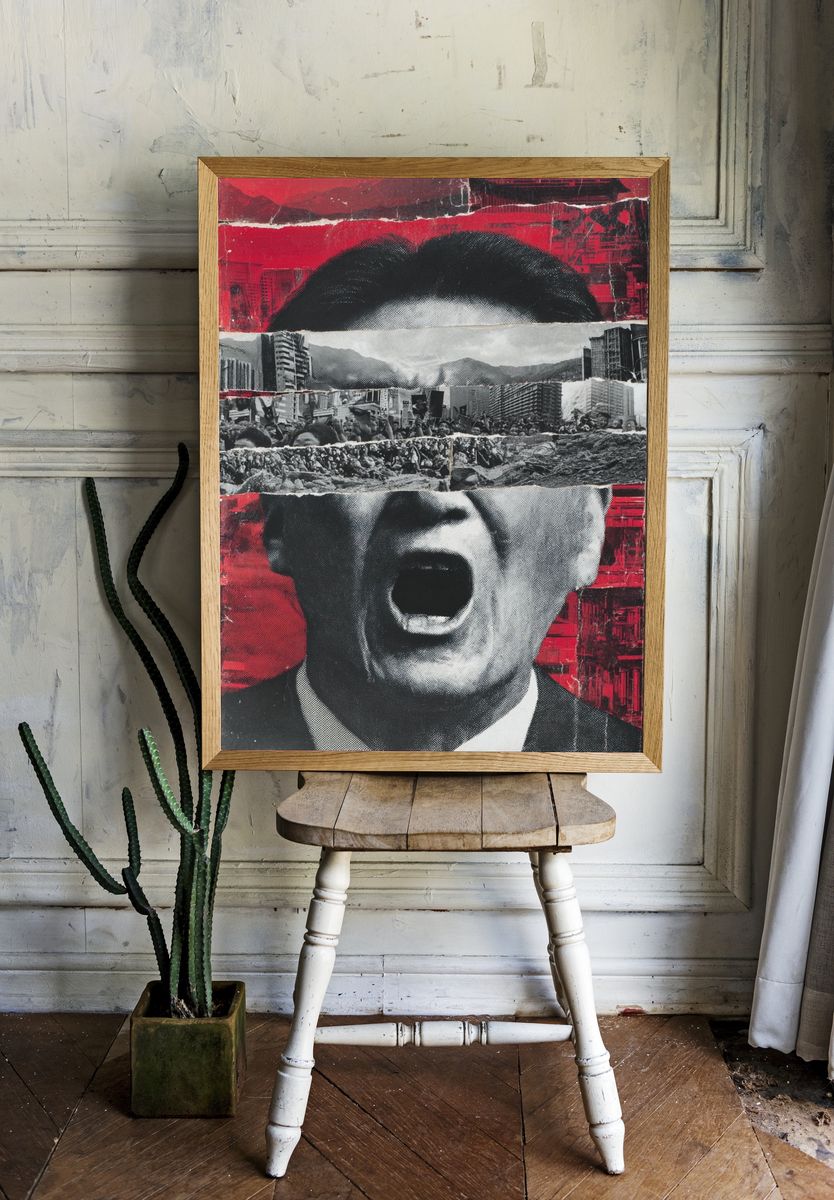 Protest Collage — Fine Art Print. — room view 1
