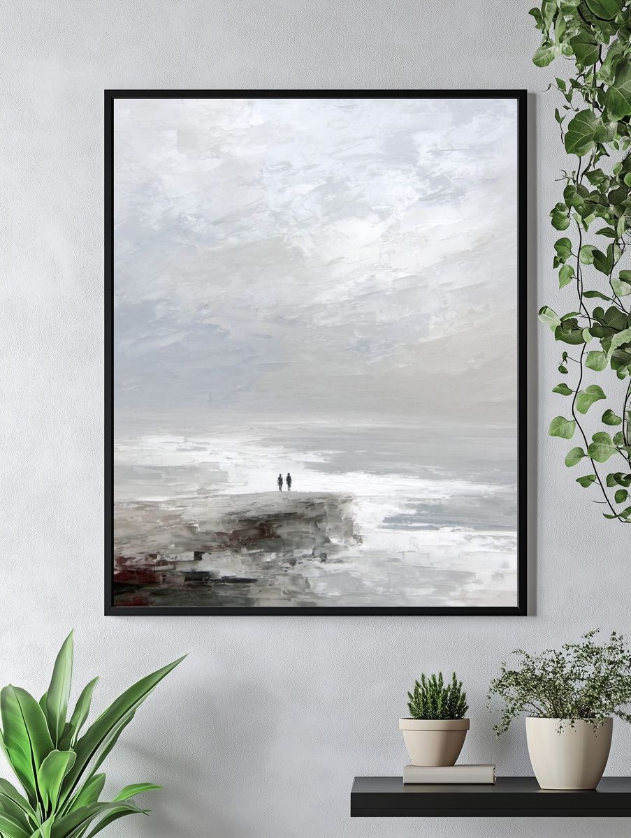 Couple on a Cliff — Fine Art Print. — room view 4