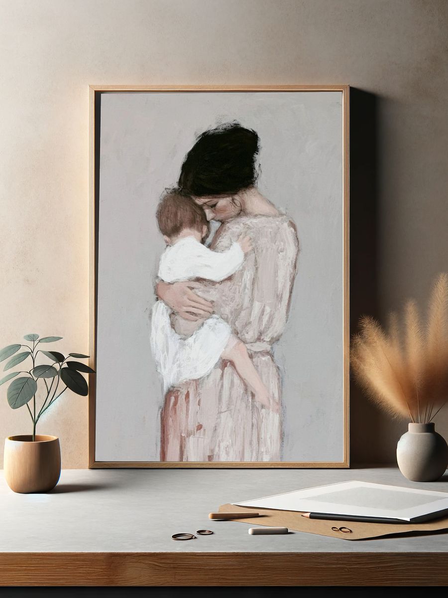 Mother and Child Fine-Art Poster. — room view 2