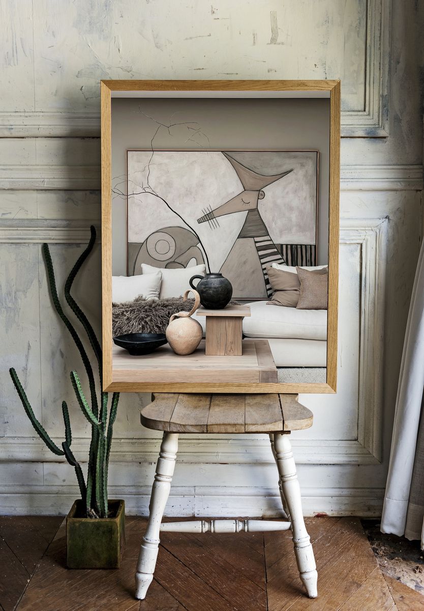 Abstract Cubist Face Poster. room preview