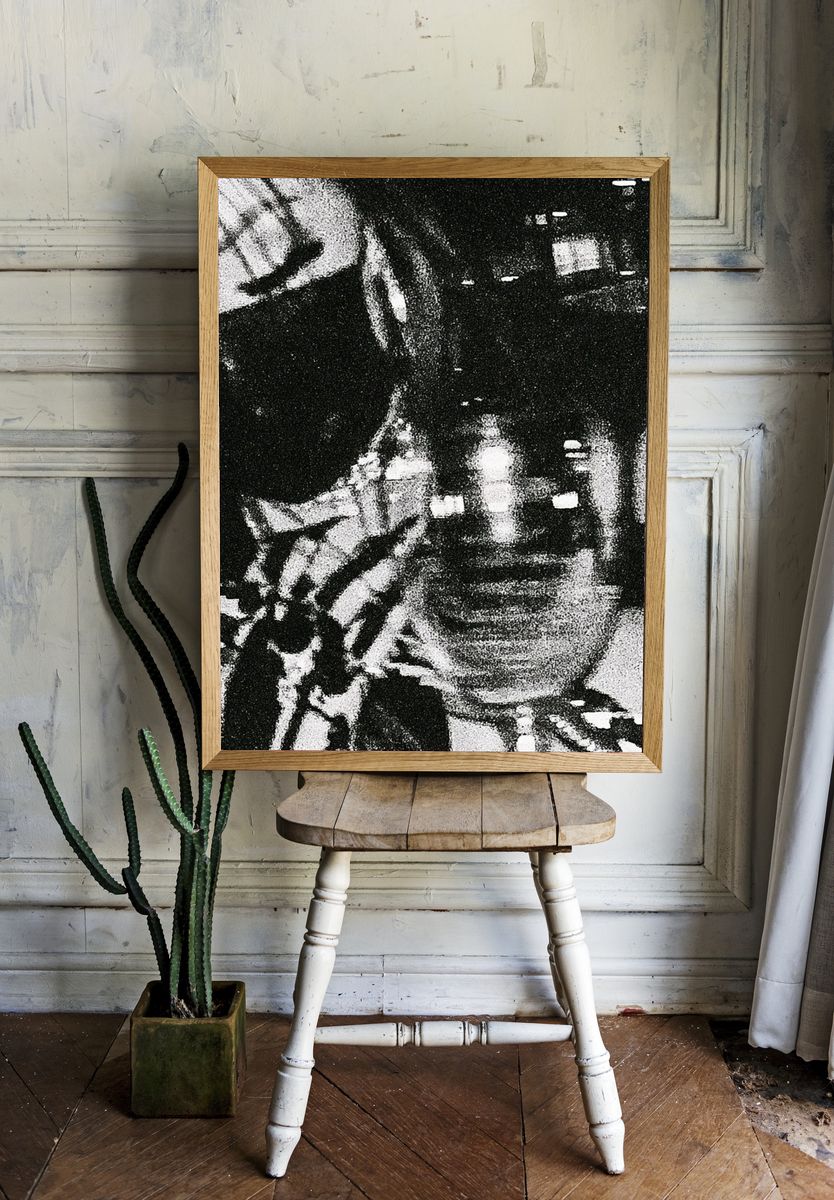 Abstract Face Collage Poster. room preview