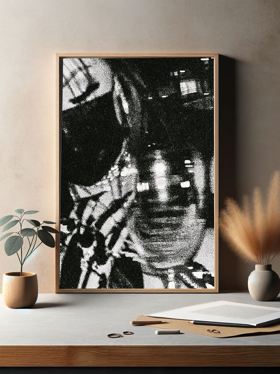 Abstract Face Collage Poster. — room view 2