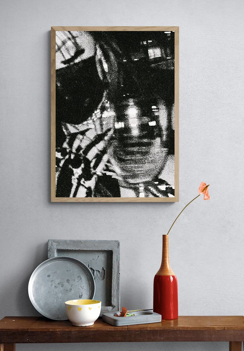 Abstract Face Collage Poster. — room view 3