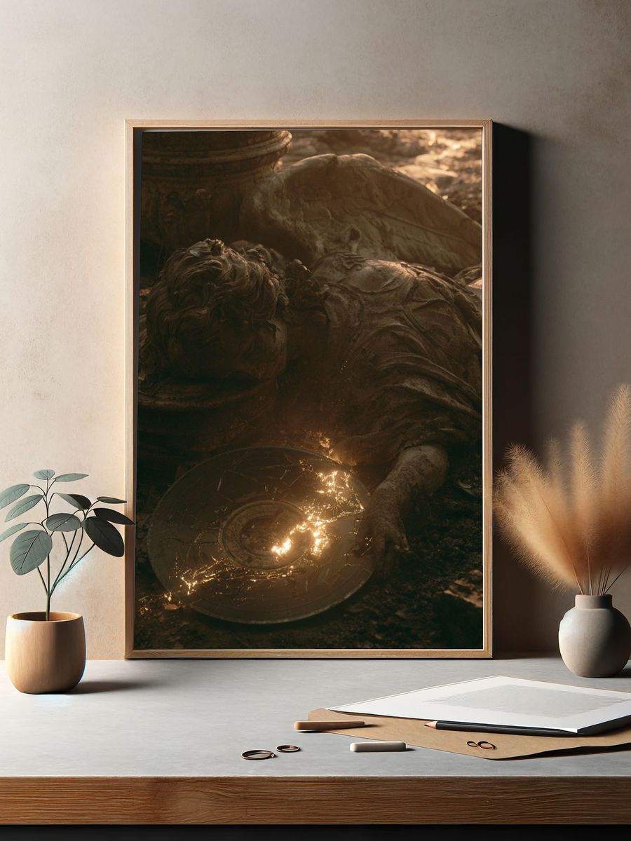 Fallen Angel Sculpture Poster. — room view 2