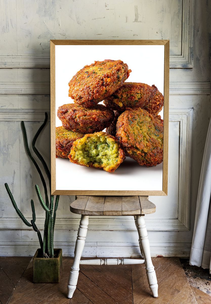Falafel Stack Food-Drink Poster. — room view 1
