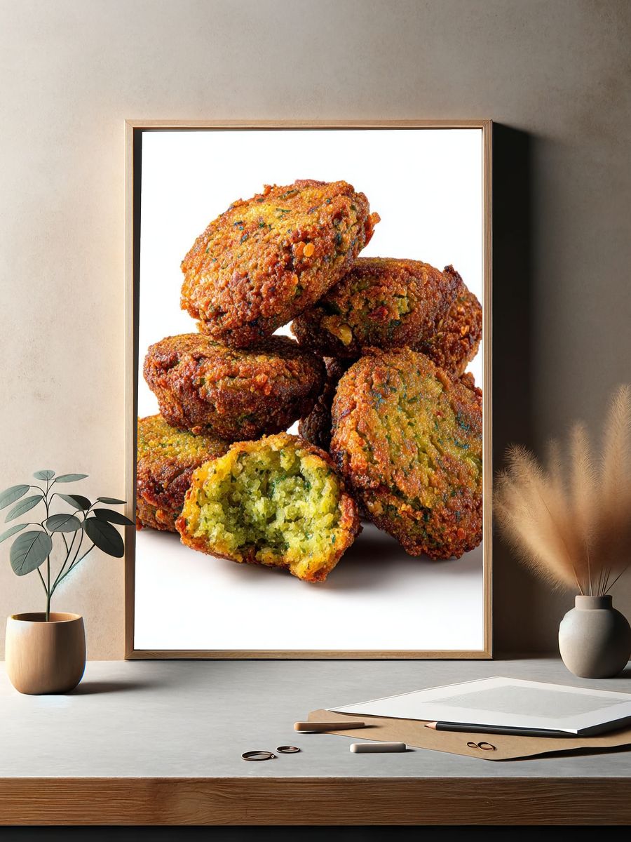 Falafel Stack Food-Drink Poster. — room view 2