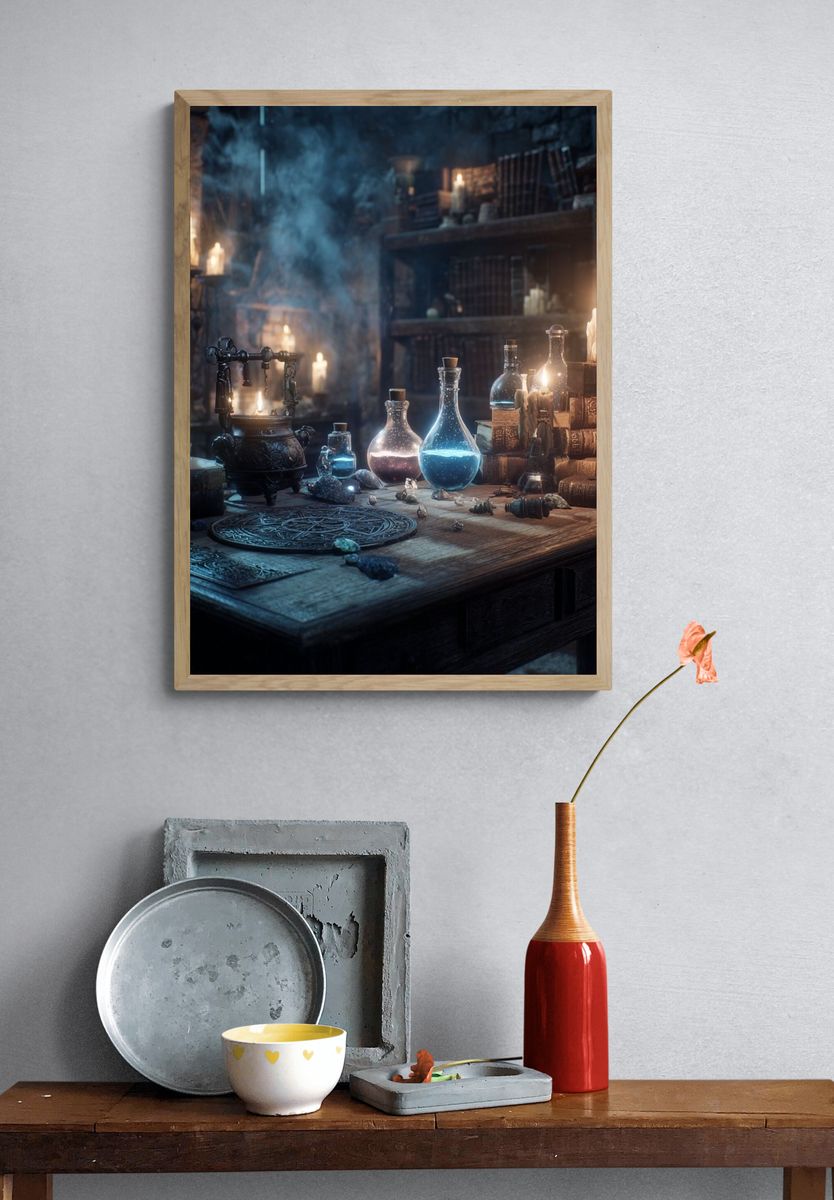 Mystical Alchemy Lab — Fine Art Print. — room view 3