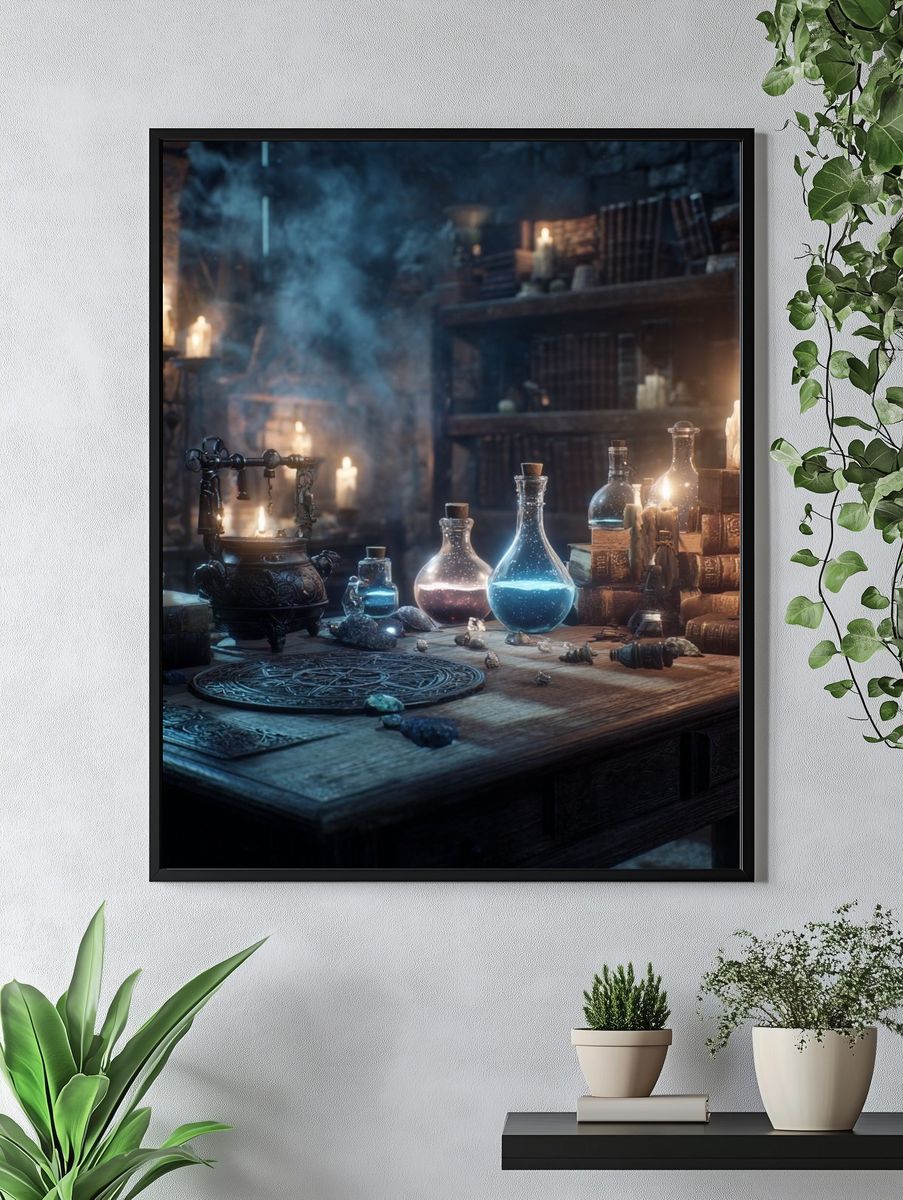 Mystical Alchemy Lab — Fine Art Print. — room view 4
