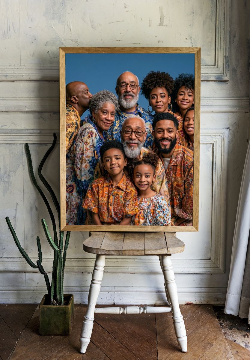Multigenerational Family Portrait Photography Poster. room preview