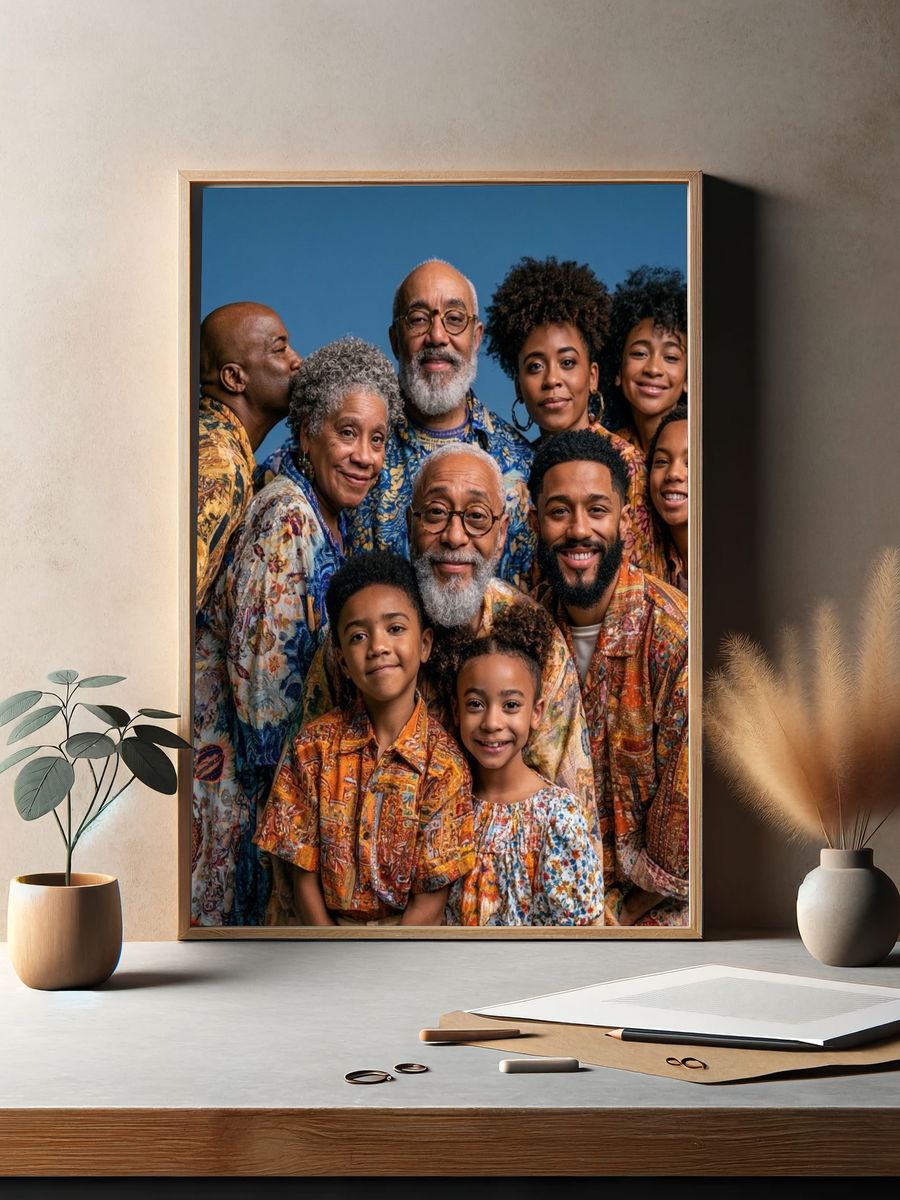 Multigenerational Family Portrait Photography Poster. — room view 2