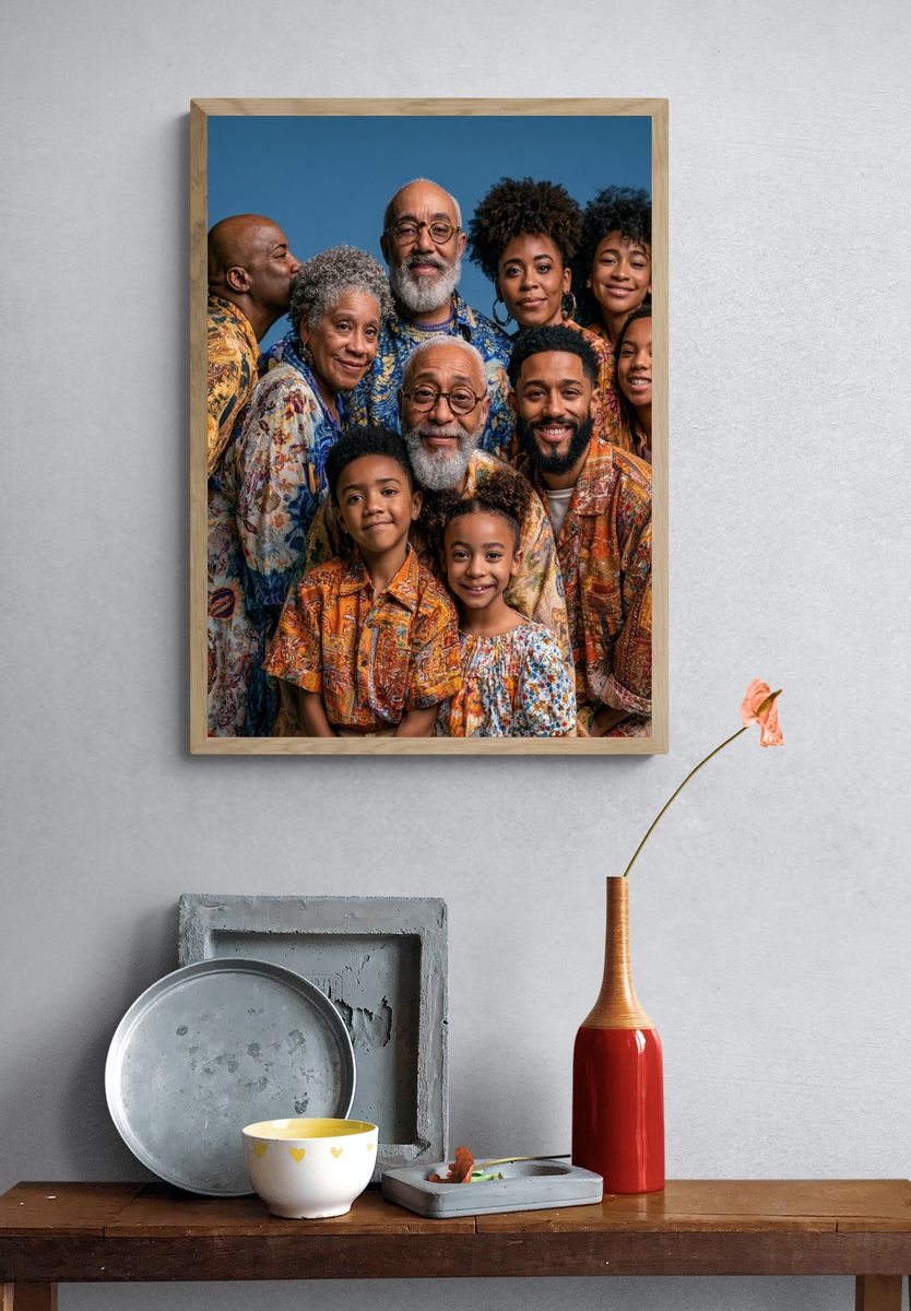 Multigenerational Family Portrait Photography Poster. — room view 3